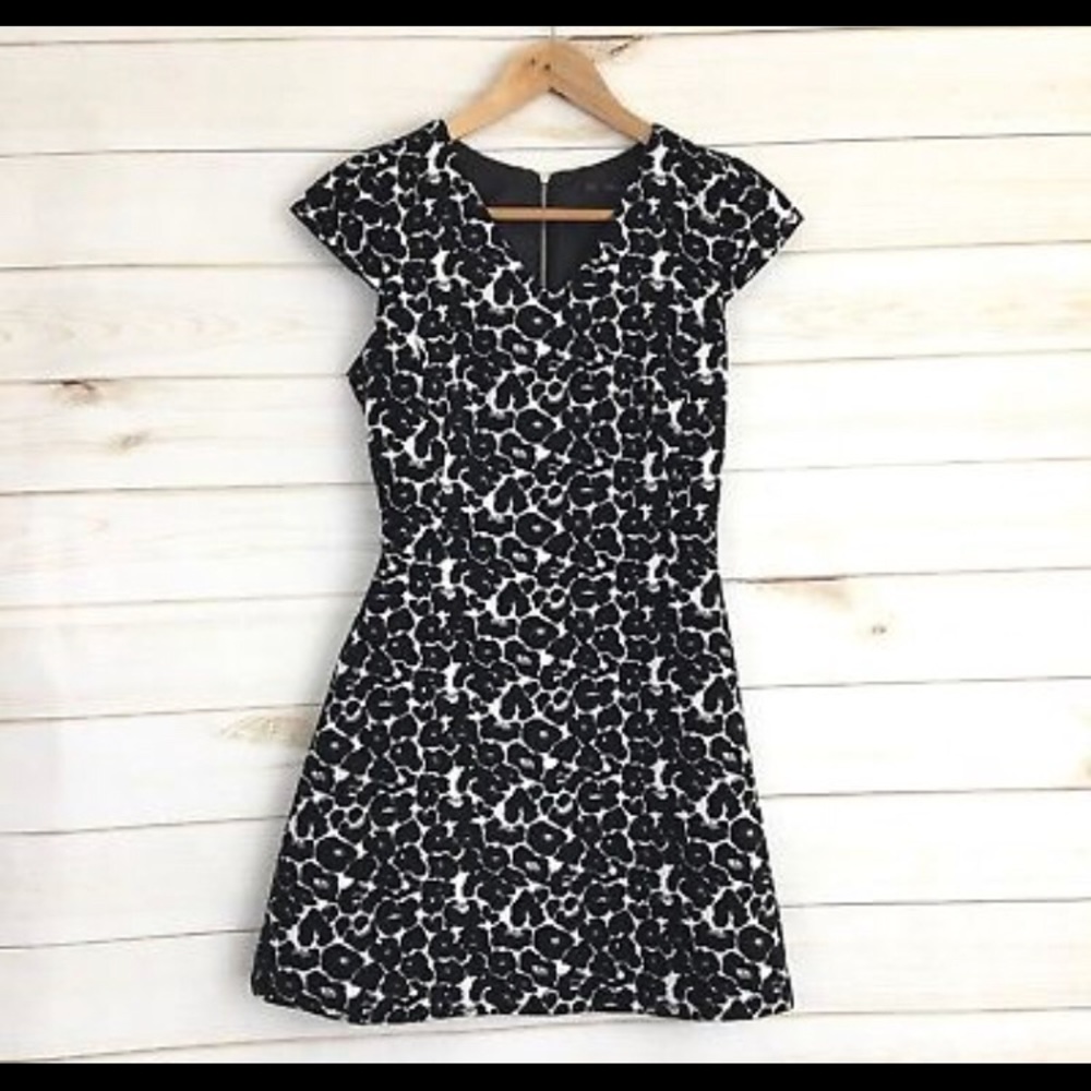 Zara leopard print sheath evening dress